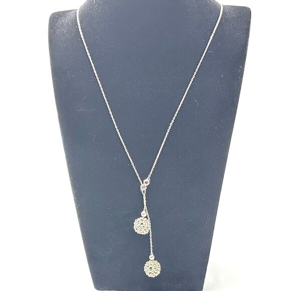 Links of London Silver Y Necklace  w/Iolite Slider—Effervescence Bubble 25" EUC - Picture 8 of 8